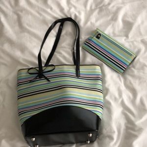 Striped purse